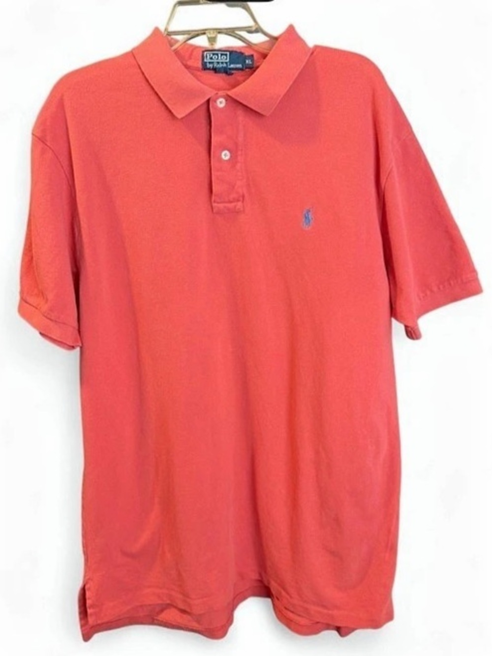 Polo by Ralph Lauren Men's 100% Cotton Coral Polo Shirt- Size XL